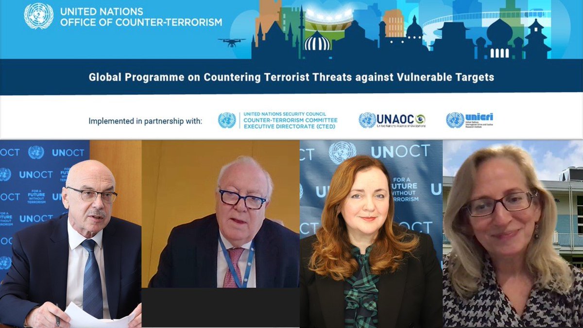 The 🇺🇳#VulnerableTargets Programme held its Steering Committee Meeting w/ Principals of @un_oct @unaoc @un_cted & @unicri to take stock of progress achieved & agree on 2024 strategic priorities to support member states in making their public sites resilient to terrorist attacks