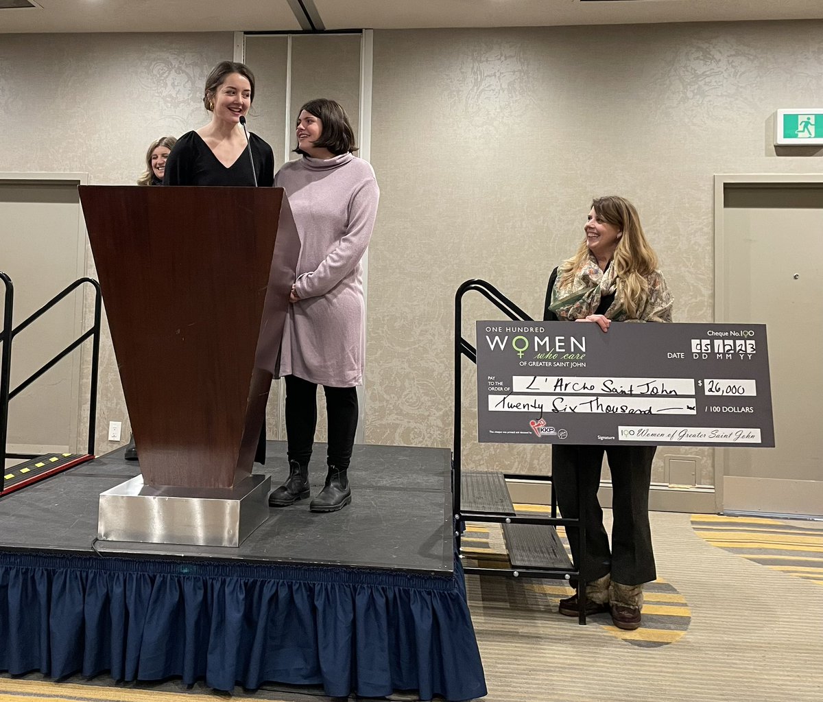 KristaGalbraith's tweet photo. And the winner of $26000 from 100 Women Who Care is L’Arche Saint John. https://t.co/xXkp6GgWBB