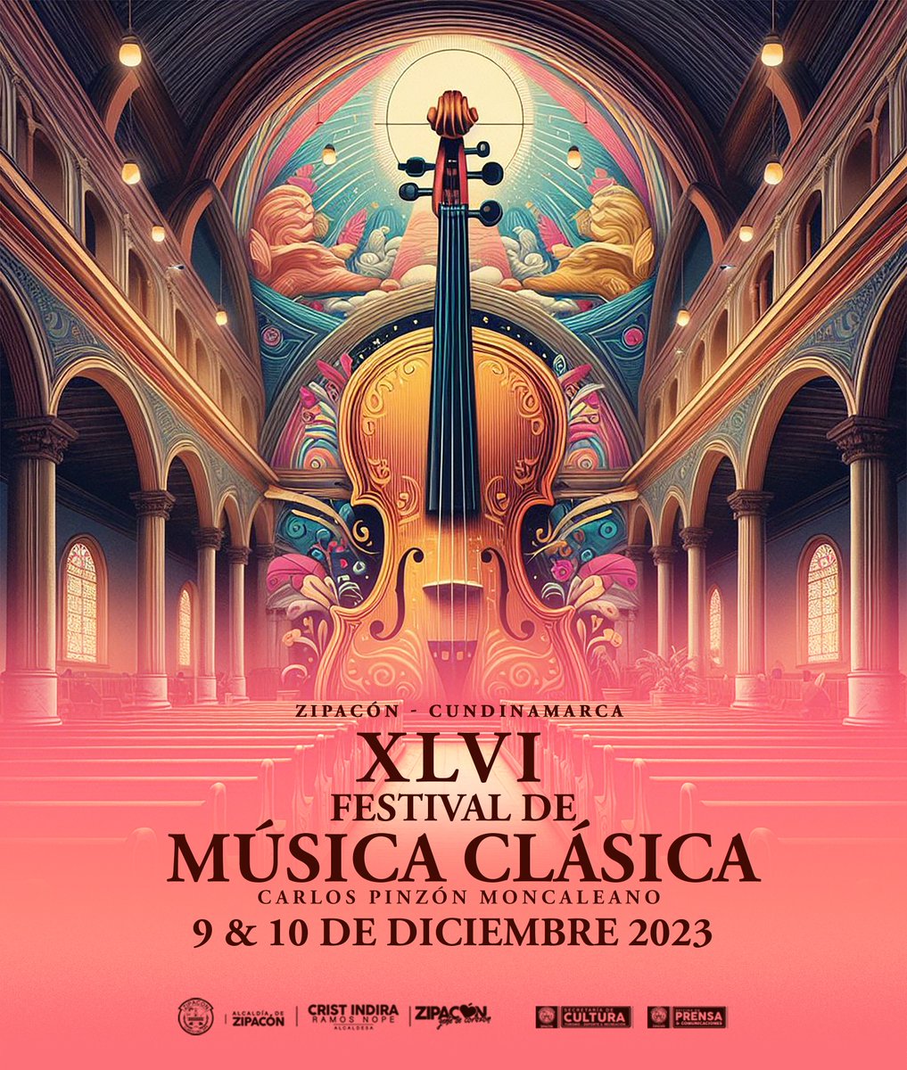 La Villa Cultural de Cundinamarca te invita a su XLVI Festival de Música Clásica "Carlos Pinzón Moncaleano". Este 9 y 10 de diciembre con artistas y muestras espectaculares.

Te esperamos
Somos #Zipacón #GenteDeCorazón
