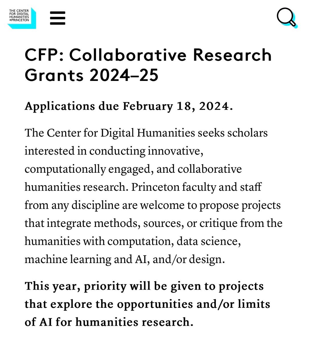 The Center for Digital Humanities at Princeton tweet media