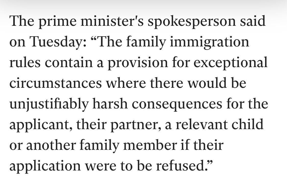<a href="/IanDunt/">Ian Dunt</a> Can’t see how “unjustifiably harsh consequences” wouldn’t apply to every single visa refusal. 

It’s just the most abjectly offensive mean-spirited, ruinous and shameful policy.