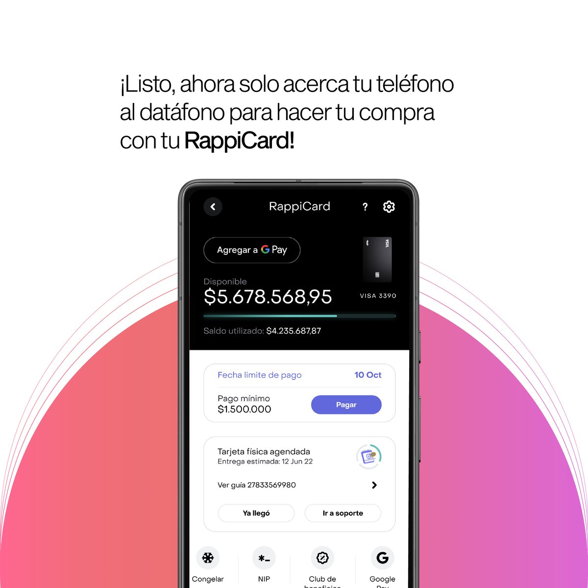 Toca y paga con RappiCard en Billetera de Google para comprar rápido, seguro y recibiendo cashback, ¡pruébalo!