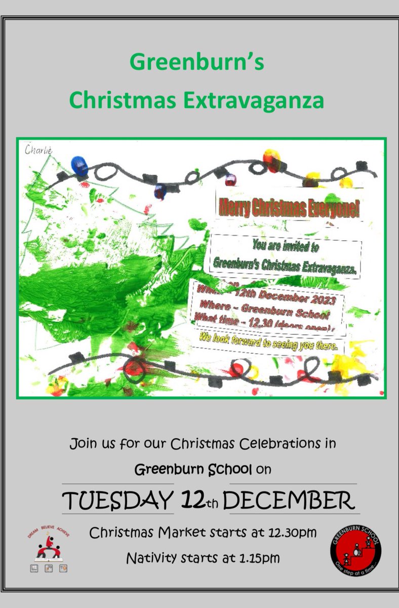 We are so proud of this invite designed by Charlie, so many skills. Well done Charlie 🎄🎅🏼