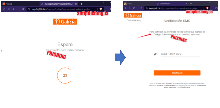 AntiPhishing_La's tweet photo. CUIDADO: Correo falsificando a @BancoGalicia 
Usa URL de acortador ruso. Enviado desde correo gubernamental brasilero vulnerado.

Página falsa solicita credenciales y token!!! https://t.co/8pePXtjeYQ