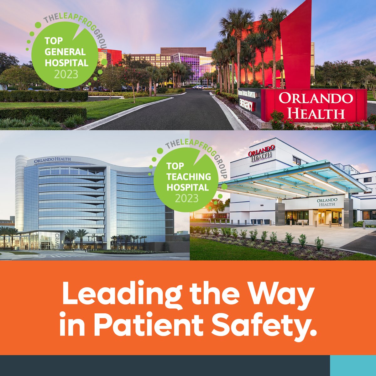 Orlando Health (@orlandohealth) on Twitter photo We've ranked among the nation’s top hospitals by The <a href="/LeapfrogGroup/">The Leapfrog Group</a>.
🏥Top Teaching Hospital (75 total):
Orlando Health Orlando Regional Medical Center (ORMC)
Orlando Health South Seminole Hospital
🏥Top General Hospital (34 total):
Orlando Health – Health Central Hospital We've ranked among the nation’s top hospitals by The <a href="/LeapfrogGroup/">The Leapfrog Group</a>.
🏥Top Teaching Hospital (75 total):
Orlando Health Orlando Regional Medical Center (ORMC)
Orlando Health South Seminole Hospital
🏥Top General Hospital (34 total):
Orlando Health – Health Central Hospital