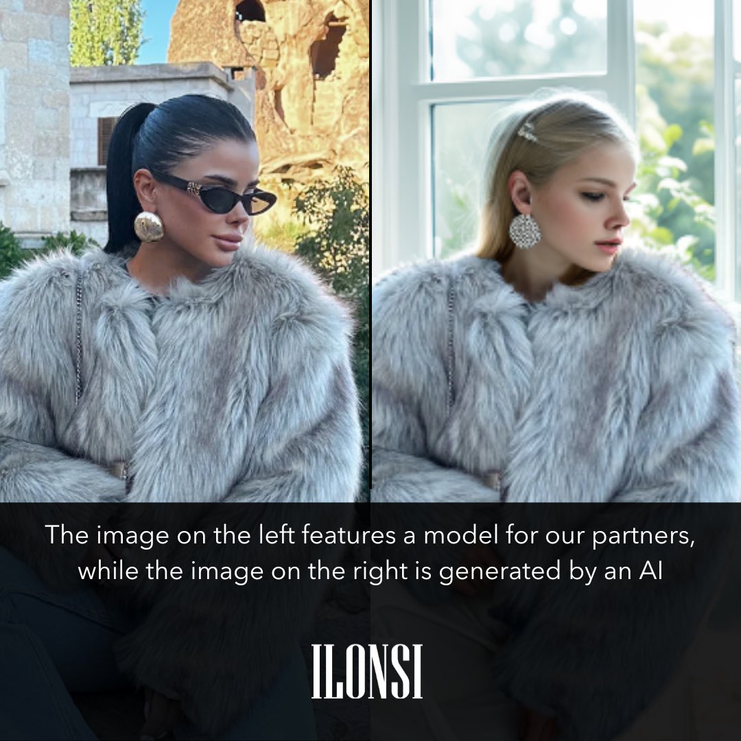 Imagine being able to use your own face and change the background on #ILONSI's captured product pictures 🤖 The future is not far away 💫 #AI