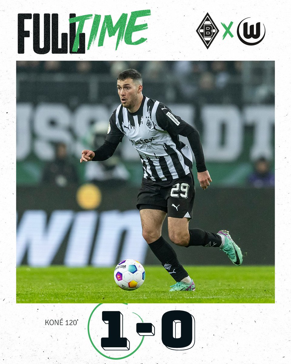 WE'RE INTO THE QUARTERS!!!! 🐎💚

#BMGWOB 1-0