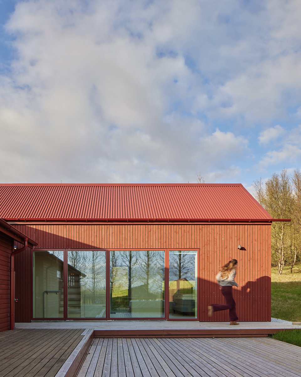 A little red Icelandic cabin gets a Swedish cottage-inspired expansion: dwell.com/article/little…