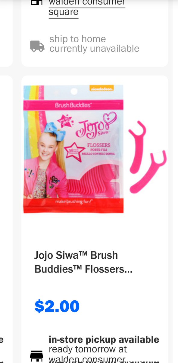 wolfmechanics's tweet photo. Looking for stocking stuffers online &amp; is it just me or are these licensed products getting even weirder? JoJo Siwa dental flossers &amp; Hot Wheels bath bombs... https://t.co/PFAEYsVnOE
