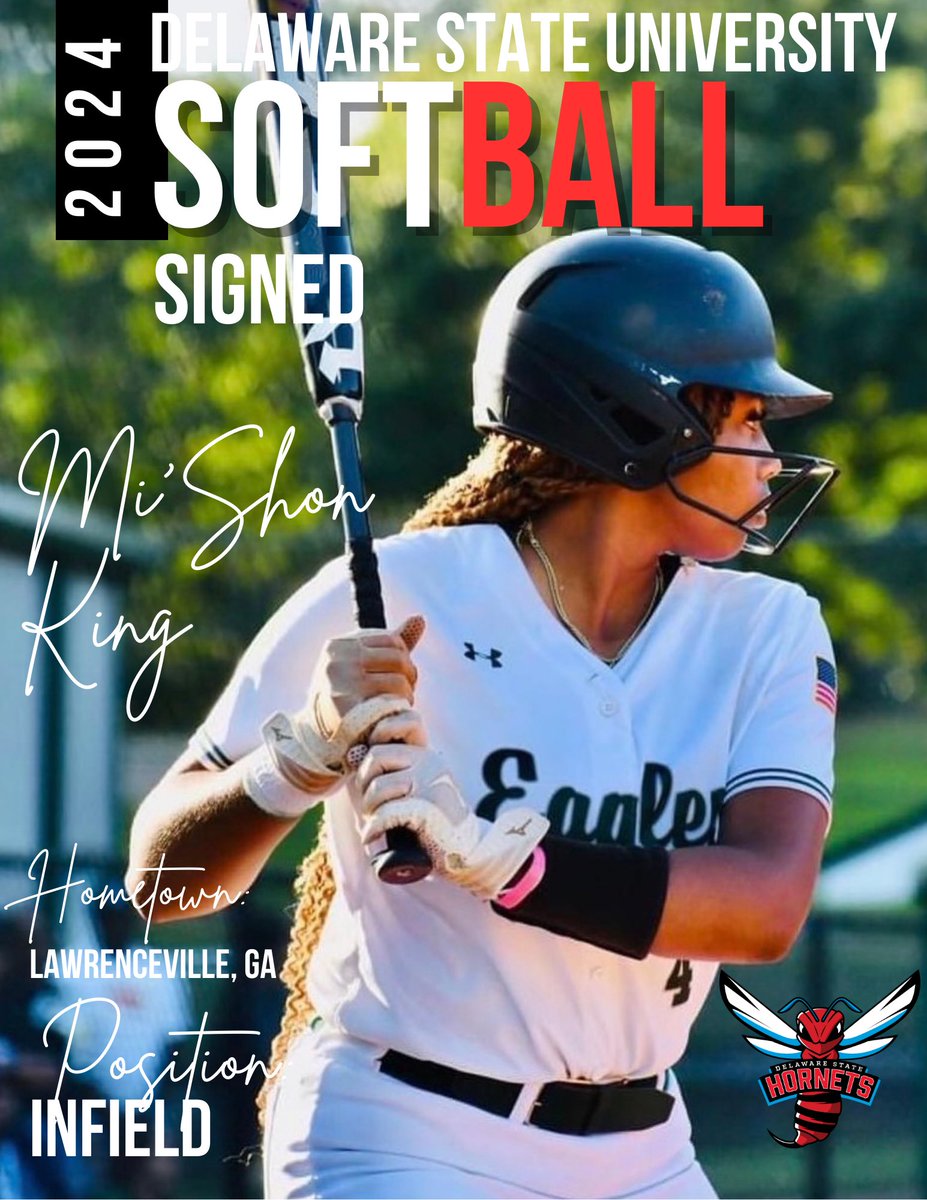 DelStSB's tweet photo. Please help us welcome Mi’Shon King, to the Delaware State Hornet Softball family! Mi’Shon is an infielder from Lawrenceville, GA.

We are excited you chose to spend your next four years here at Delaware State University.

Congratulations Mi’Shon!! https://t.co/AfOjeTXhNr