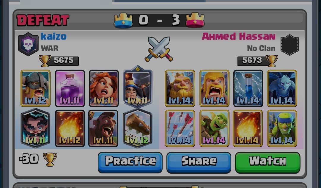 Straw_hatReaper's tweet photo. @ClashRoyale your game is guenuinely unplayable for free to play gamers. I am level 11 and In arena 15 yet I get put up against players with max level cards in every single match it is simply unplayable. https://t.co/9CJEUz9XaF