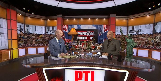 bhofheimer_espn's tweet photo. News of the day: Tony Kornheiser is back in @PTI's DC studio w/ @RealMikeWilbon for the first time since before COVID. A welcome sight now on ESPN. https://t.co/hxejKsmcCk