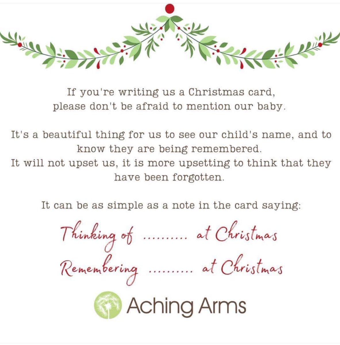🧡 #NGAW23 @AchingArms 🧡 #saytheirname This may help friends and family to support someone who is grieving this Christmas.