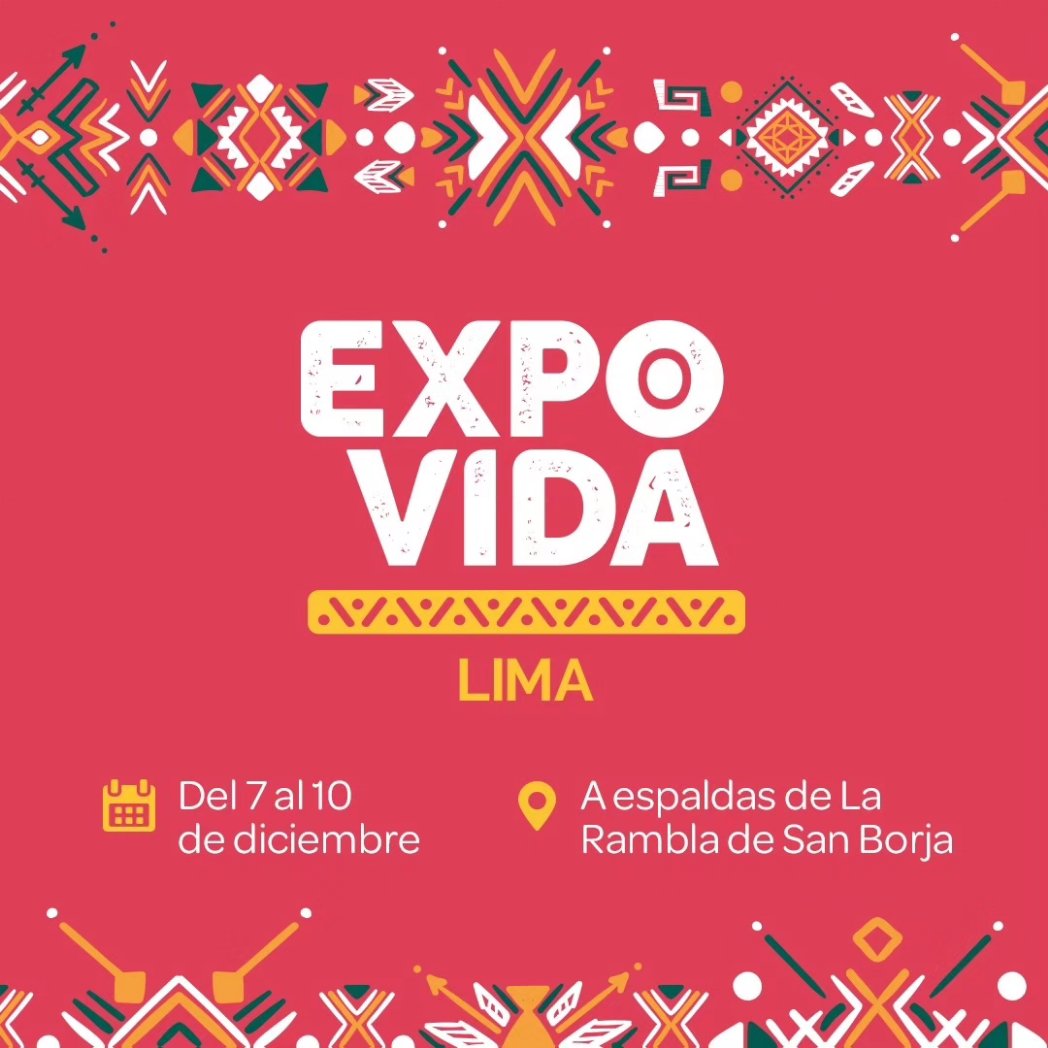 🎄✨| Desde el 7 hasta el 10 de diciembre, disfruta de la diversidad de productos amazónicos en la #ExpovidaLima (📍a espaldas de la Rambla, San Borja)

Apuesta por el #DesarrolloAlternativo y regala con propósito en esta #Navidad2023. 🍫🎅🎁

#SanBorjaMiOrgullo