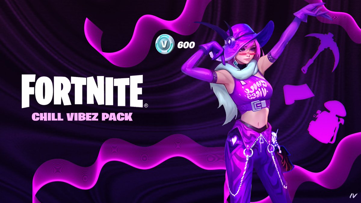 CHILL VIBEZ PACK GIVEAWAY! 🎁

⏰Ends at release.

♻️Retweet.
☑️Follow me and w/🔔 to join.

Tag someone who is awesome! 🤩 

I wish you good luck! #Fortnite #FortniteChapter5
