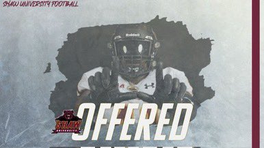 Blessed to receive an offer from Shaw University!!