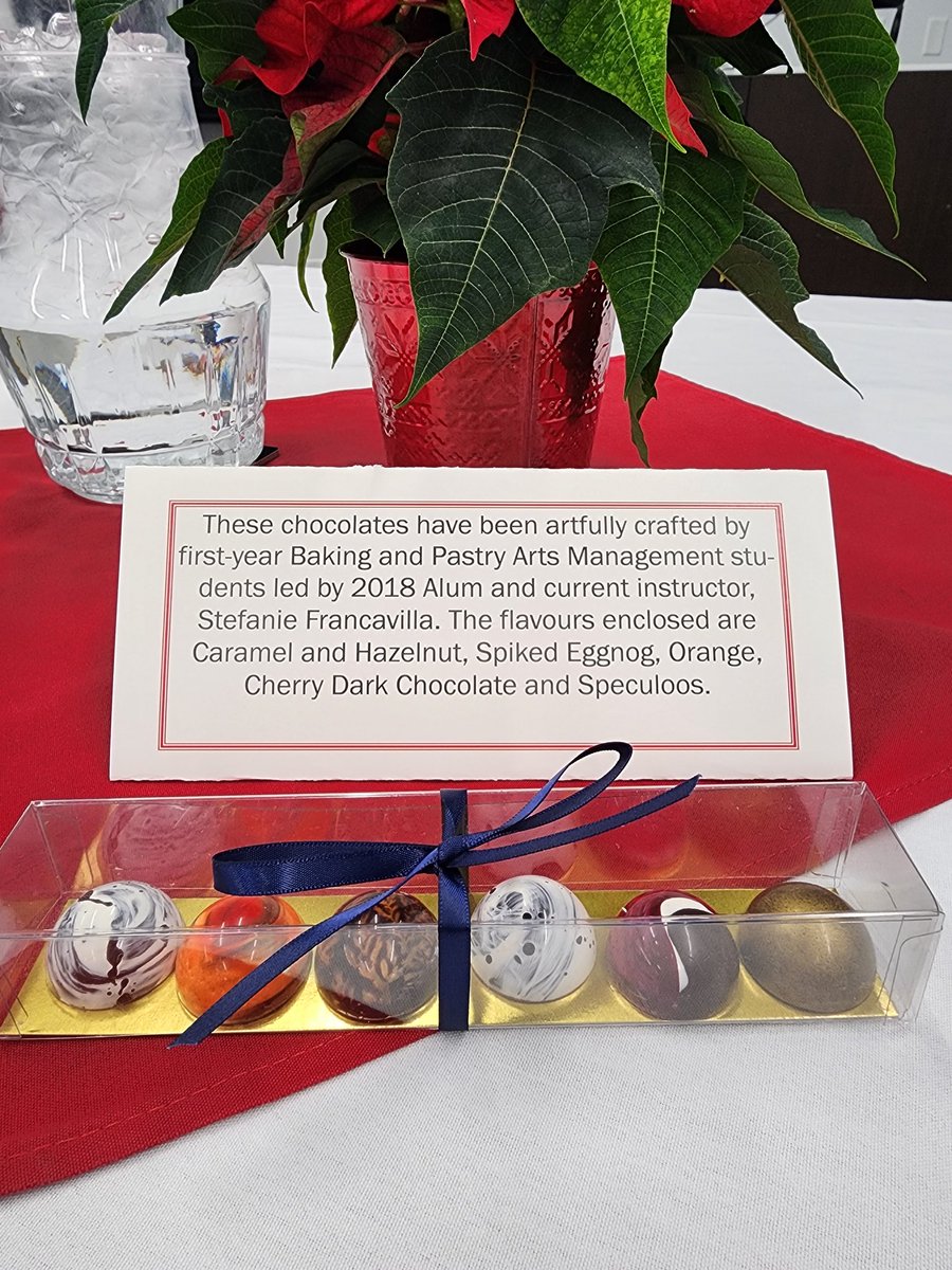 Thank you to the 1st year Baking and Pastry Arts Management <a href="/HumberBusiness/">Longo Faculty of Business</a> students for these beautiful chocolates at the December board meeting. I can't wait to try them! <a href="/KenKuPastryChef/">Kenneth Ku</a>