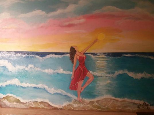 My new artwork...Touch of the sun -acrylic on canvas 50x70