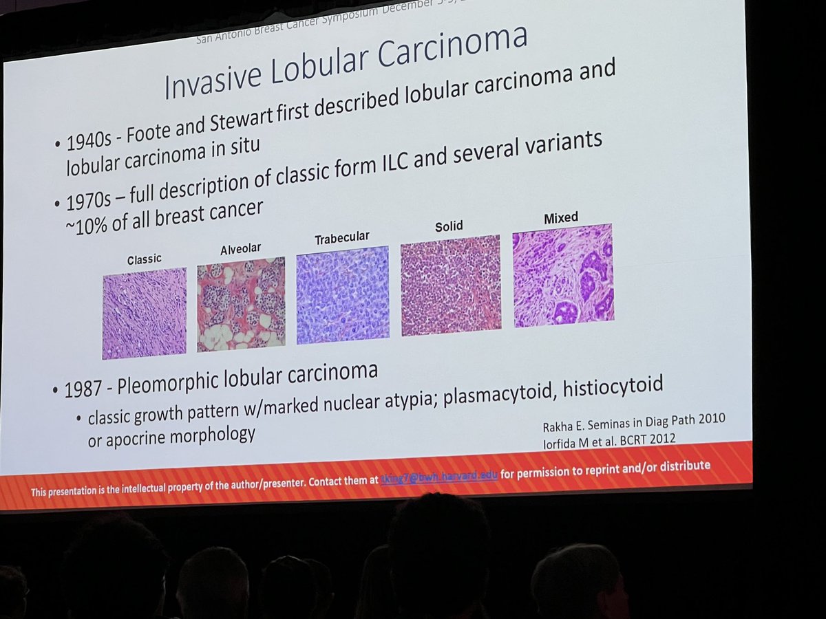 Master class on clinical considerations in lobular neoplasia by @TariKingMD @BrighamSurgery @DFCI_BreastOnc #SABCS23