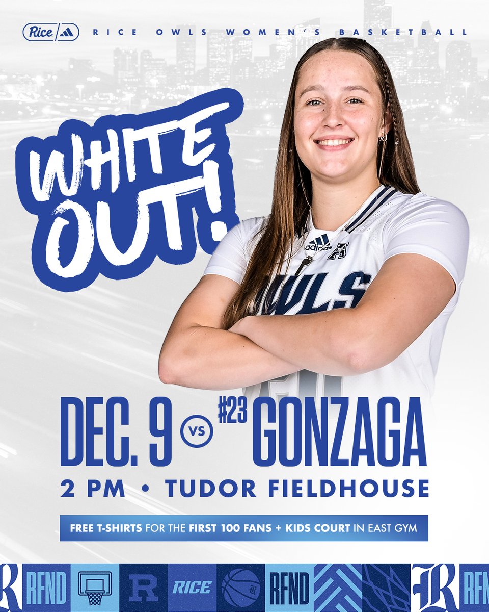 SATURDAY TO DO LIST:

1. Purchase tickets- RiceOwls.co/WBBTix
2. Wear white
3. Be loud (!!!)