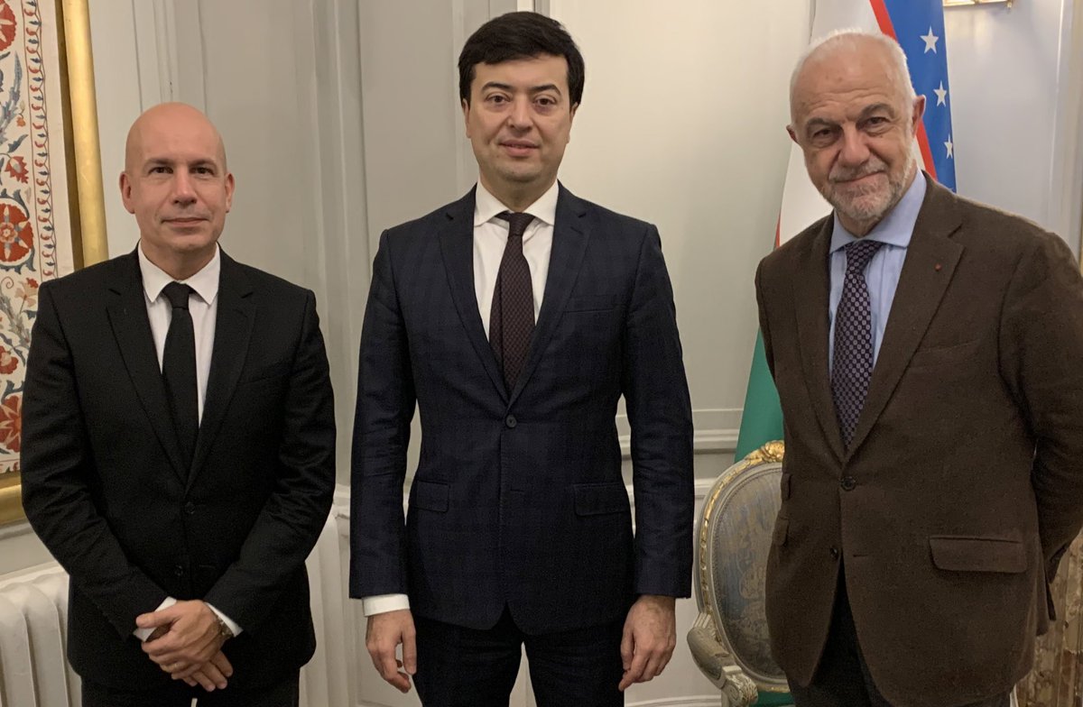 JMCambaceres's tweet image. Après visite d’Etat du PR en #Ouzbékistan et signatures de plusieurs accords, RV avec SE #SardorRastalbaev ambassadeur d’Ouzbékistan. Sujets: enseignement supérieur ( tourisme, agriculture, IA, Web3)… Coopération possible avec Ecole ou Université privée. #DjamidMutalov, @2017PAM
