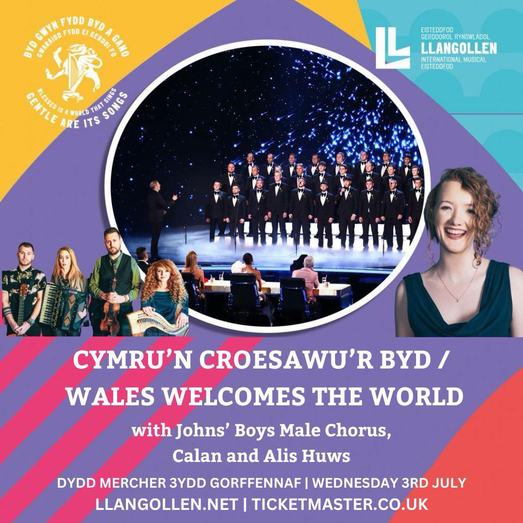 ICYMI: We'll be performing in the 'Cymru'n Croesawu'r Byd' / 'Wales Welcomes the World' concert at @llangollen_Eist on WEDNESDAY, 3rd JULY 2024, with @CalanFolk and @alishuwsharp! 🏴󠁧󠁢󠁷󠁬󠁳󠁿🎶 Tickets go on general sale this Friday, 8th December, at 9am from llangollen.net! ⏰