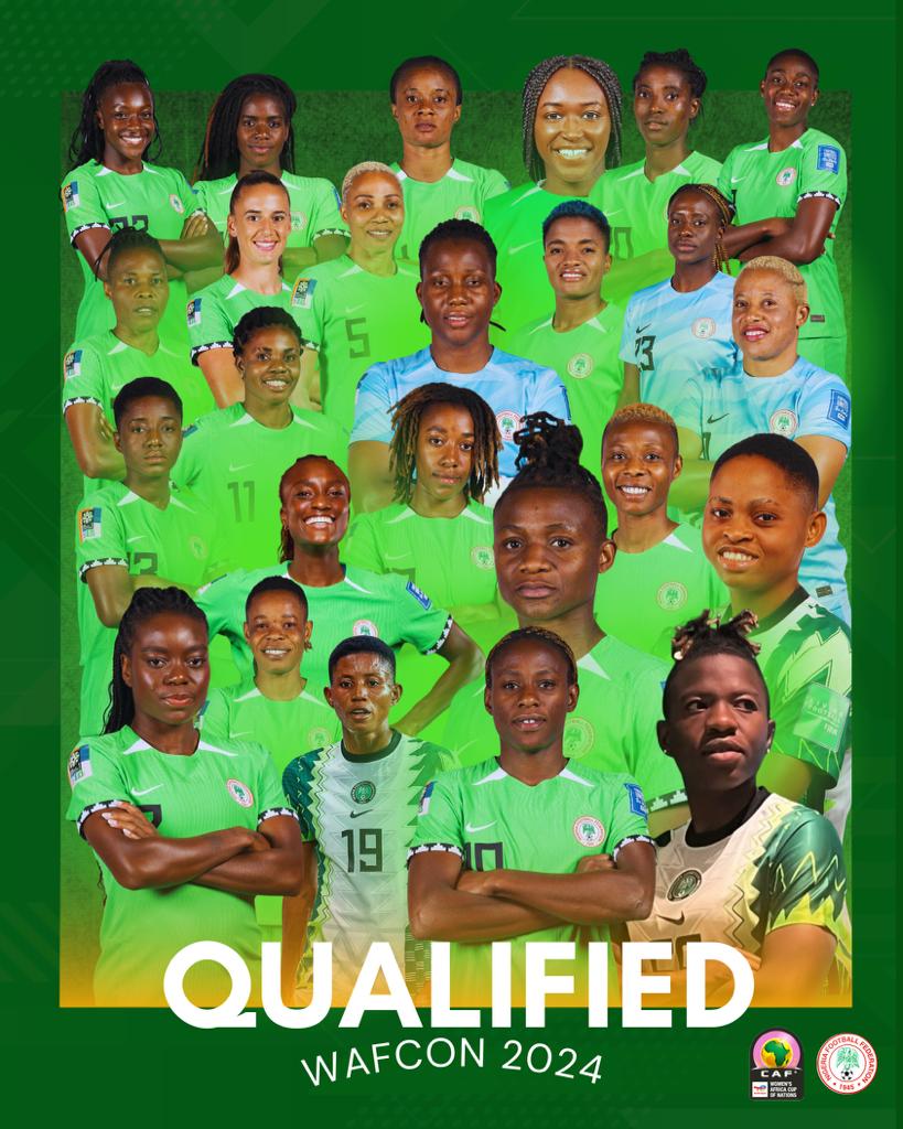 🎉✌️Thrilled to contribute to Nigeria's qualification for the Morocco 2024 Women's African Cup of Nations! 
🇳🇬⚽️ A journey filled with hard work and determination. Excited for the challenges ahead and representing our nation with pride! Grateful 🙏💪🌟 #Morocco2024 #WAFCON2024