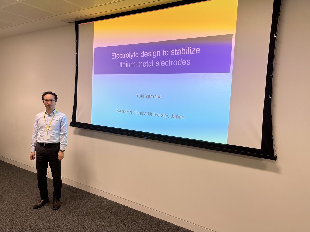 Ifan Stephens (@ifanstephens) on Twitter photo Prof Yuki Yamada came all the way from <a href="/SANKEN_En/">SANKEN - Osaka University (Japan)</a> <a href="/osaka_univ_e/">The University of Osaka</a> to <a href="/imperialcollege/">Imperial College London</a> to give a riveting talk on electrolyte design in Li metal batteries.He discovered linear correlations where others have only found complexity. I wonder how this insight translates to N2 reduction? Prof Yuki Yamada came all the way from <a href="/SANKEN_En/">SANKEN - Osaka University (Japan)</a> <a href="/osaka_univ_e/">The University of Osaka</a> to <a href="/imperialcollege/">Imperial College London</a> to give a riveting talk on electrolyte design in Li metal batteries.He discovered linear correlations where others have only found complexity. I wonder how this insight translates to N2 reduction?