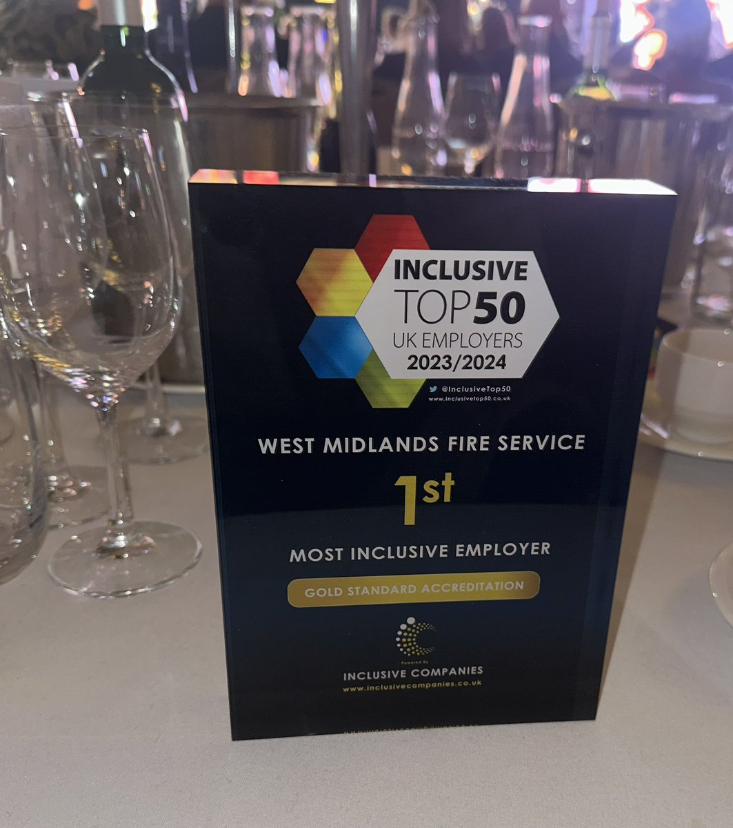 So proud of @WestMidsFire @SWMFireControl staff. For the 2nd year running voted the UK’s most Inclusive Fire Service and the no.1 most Inclusive employer @InclusiveAwards 2023. Recognition like this does not happen by accident. Great people doing great things #IA23 #WeAreWMFS