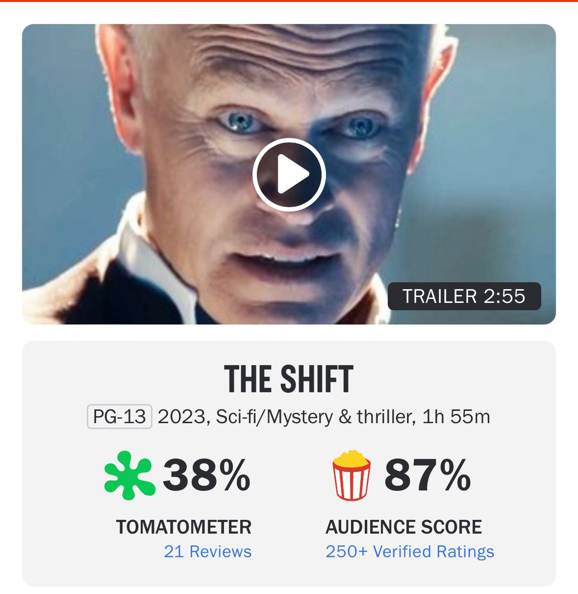 stinchfield1776's tweet image. Rotten Tomatoes is a joke! Hollywood "critics" hate God and Faith. Go see this movie #TheShift #AngelPartner #ad