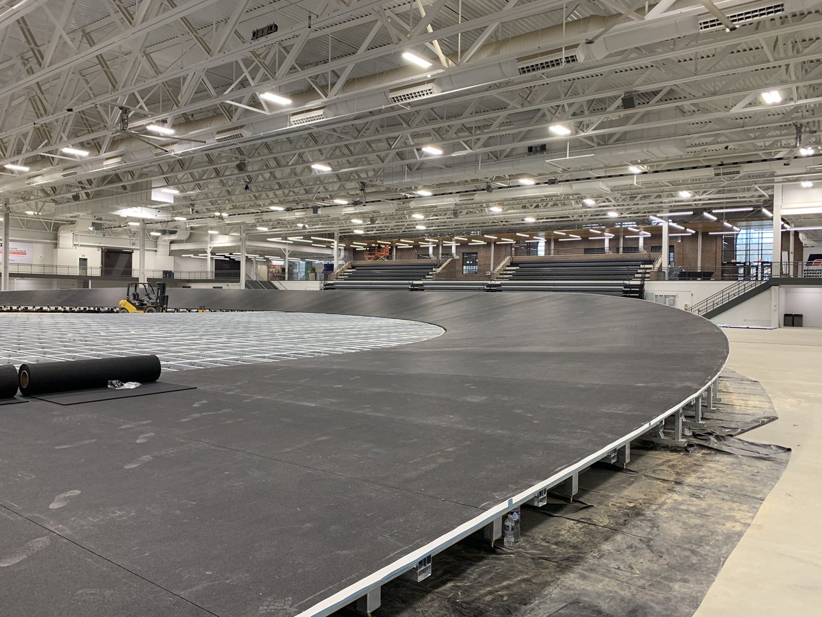 RalphReiff2's tweet photo. Might it become the fastest indoor track in North America?  Indiana State Fair https://t.co/m9c0V3yWrz