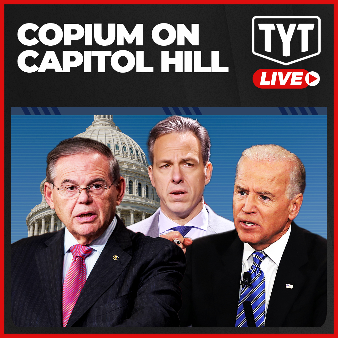 TheYoungTurks's tweet image. Young voter enthusiasm has PLUMMETED! Is #Biden to blame? A CNN reporter's family KILLED in #Gaza! #JakeTapper shocked when the IDF blames the family that was killed! Why were gold bars found in #BobMenendez's home?

Find out on The Young Turks LIVE NOW ▶️ go.tyt.com/live