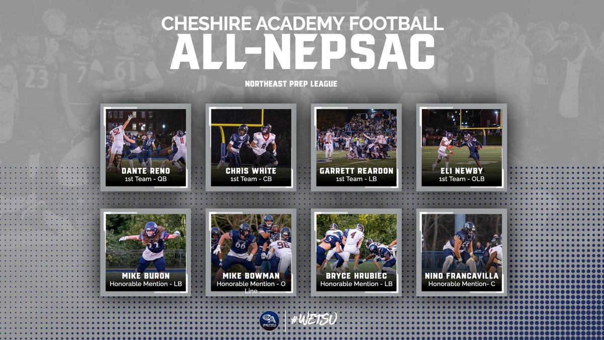 Honored to be a part of this group! All-NEPSAC! Thank you <a href="/Coach_Mella/">Bill Mella</a> <a href="/CAcatsFB1794/">Cheshire Academy Football</a>!