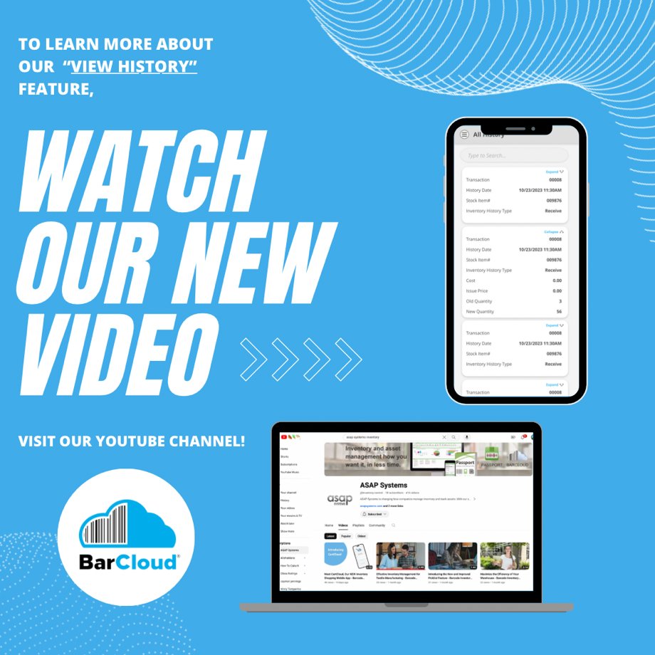BarCloud_'s tweet photo. NEW FEATURE ALERT! 🚨 You can now view all inventory and asset transaction records with the new View History feature on the BarCloud Mobile app. Watch our video to learn more about this release!
https://t.co/WbuXKGXFWE https://t.co/Ftzrmv8WQq