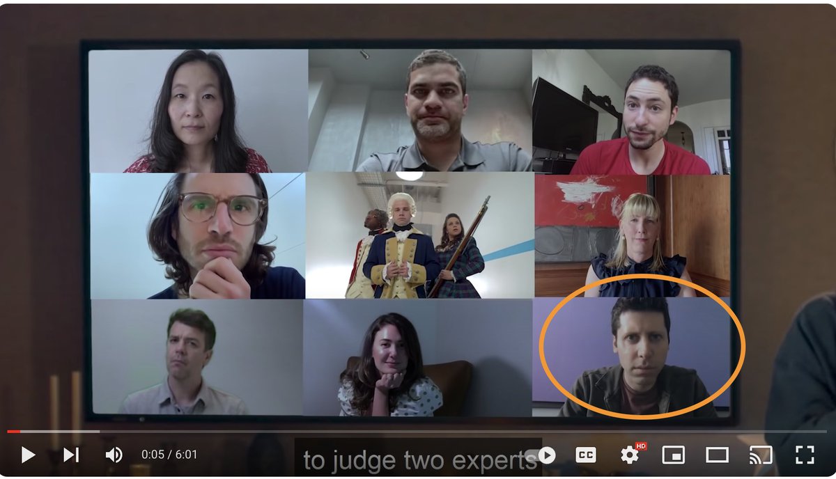 sjdthree1 (@sjdthree1) on Twitter photo Was reviewing "Bitcoin Rap Battle Debate: Hamilton vs. Satoshi" for a Harvard class on Web3 and noticed a familiar face in the zoom-crowd.
Is that <a href="/sama/">Sam Altman</a>? a bitcoin OG?
See for yourself at 5 seconds in:
youtube.com/watch?v=JaMJi1β¦ Was reviewing "Bitcoin Rap Battle Debate: Hamilton vs. Satoshi" for a Harvard class on Web3 and noticed a familiar face in the zoom-crowd.
Is that <a href="/sama/">Sam Altman</a>? a bitcoin OG?
See for yourself at 5 seconds in:
youtube.com/watch?v=JaMJi1β¦