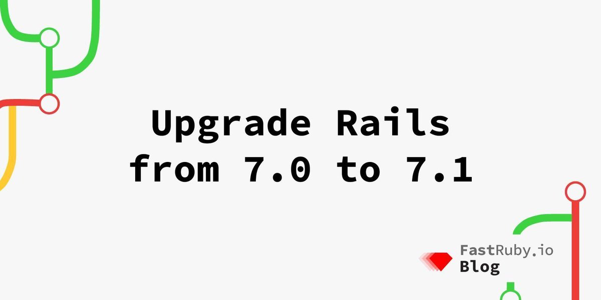 fastrubyio's tweet image. 🔧 Upgrading from Rails 7.0 to 7.1? We've got your back! 
Our latest blog post by @Fiona4661 provides a step-by-step guide, highlighting important changes and improvements.  
go.fastruby.io/r89 
#UpgradeRails #Rails71 #Rails7