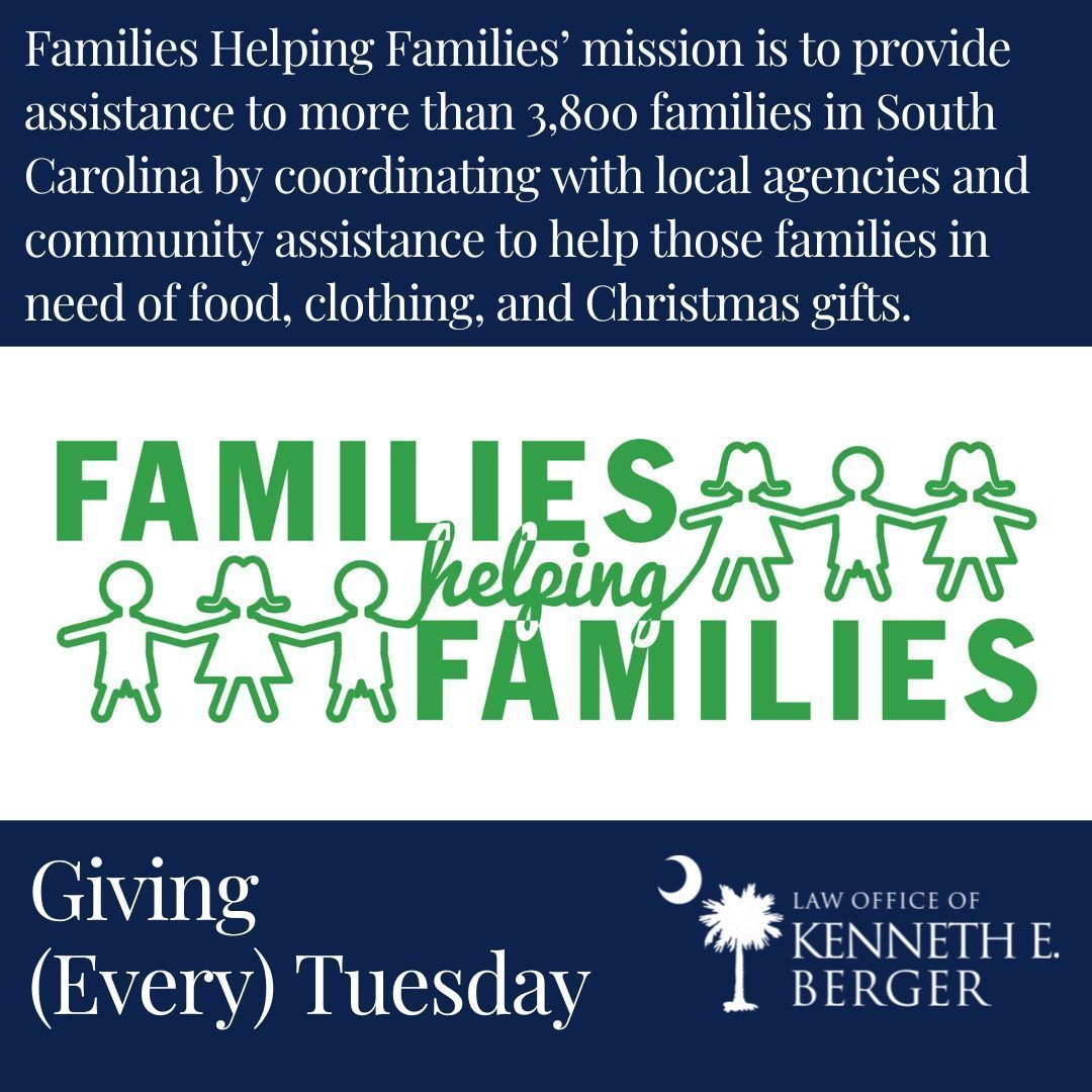 On this Giving (Every) Tuesday we are donating to Families Helping Families holiday assistance program, a partnership with The Palmetto Project and WIS TV that provides food, clothing, and Christmas gifts to Midlands families in need. #LOKB #givingeverytuesday #thepalmettoproject