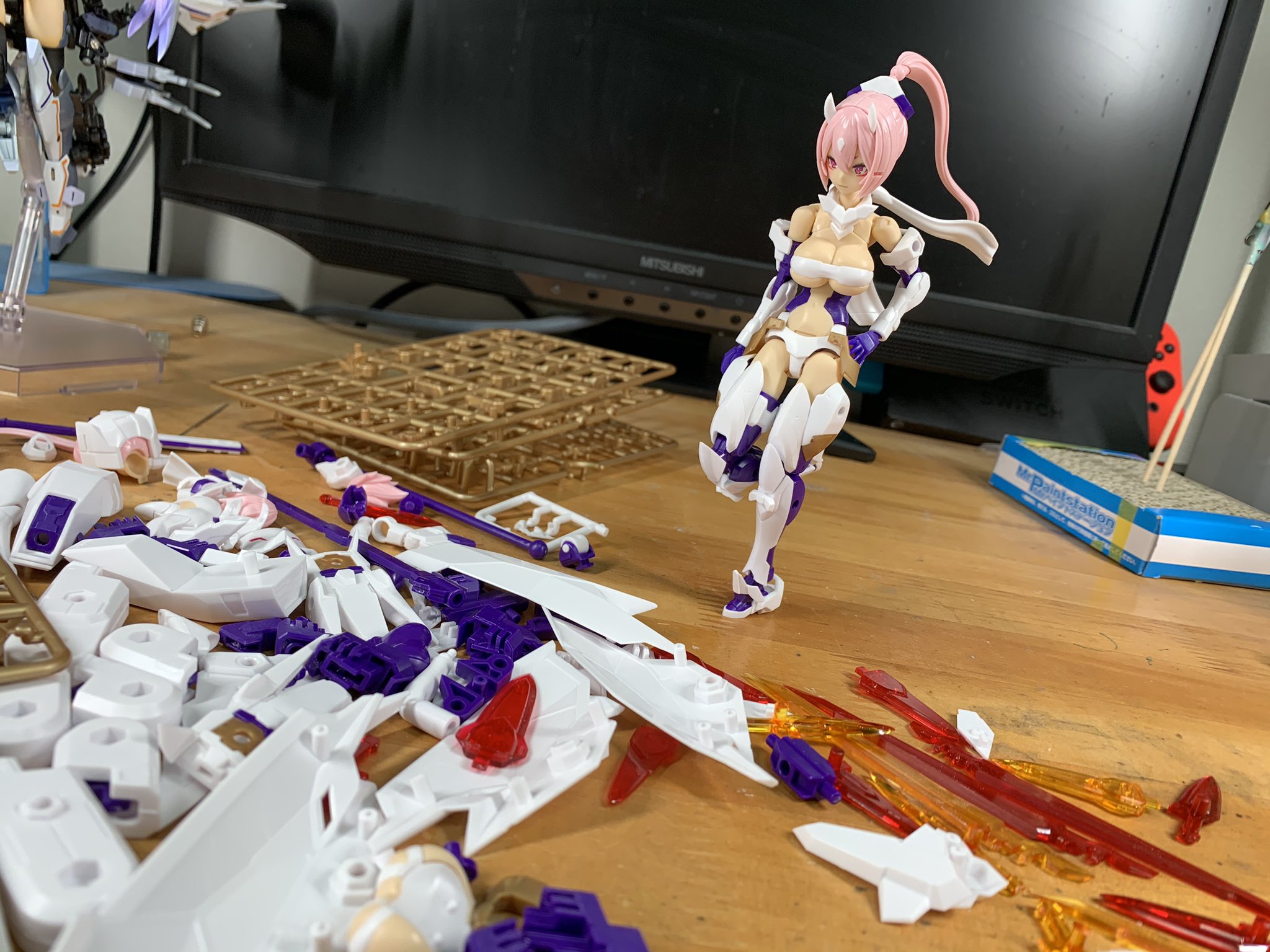 メガミデバイス　摩利支天　ミキシング　塗装完成品 製作レビュー】#メガミデバイス 朱羅 忍者 枢 を1/12バイク