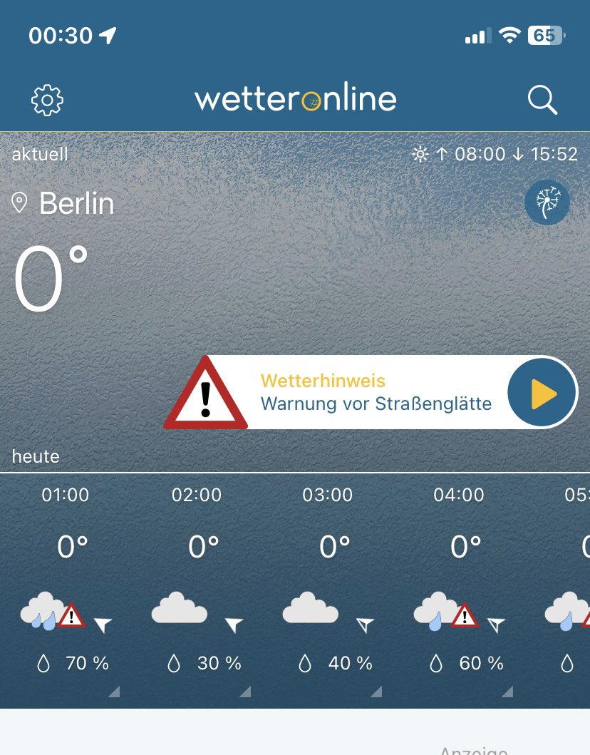 Es ist kalt draußen. Sehr kalt! Kältebus anrufen und Nummer abspeichern:

030 690 333 690 (zwischen 20:00-2:00 Uhr ).

Obdachlose Menschen vorher bitte immer erst ansprechen und fragen, ob der Kältebus kommen soll. Im Notfall, ruft die Feuerwehr an. 🙏

berliner-stadtmission.de/kaeltebus