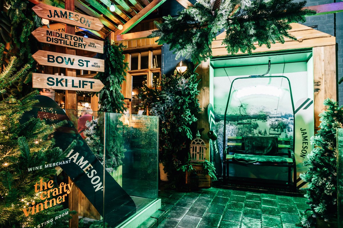 It’s time to get into the après-ski spirit! ⛷️ Step in from the cold and cosy up at our Jameson Alpine Lodge, open for the winter months...

❄️ Heated Terrace
❄️ Hot Drinks
❄️ Seasonal Cocktails
❄️ Festive Menu
❄️ Themed Events

Cheers! 🥃 Jameson Whiskey NI 
#jamesonalpinelodge