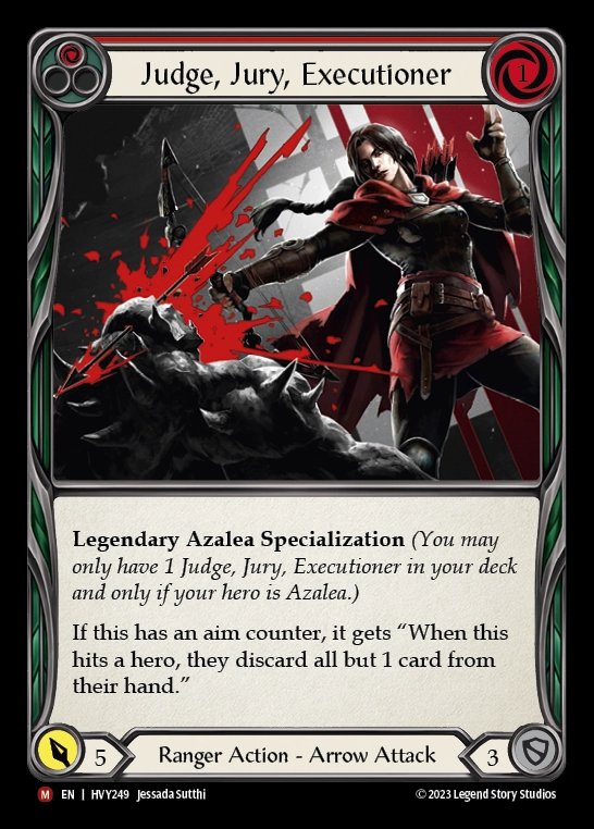 Darick Oswalt | CHARM3R on X: "I kind of want to see what a #fabtcg card  would look like with this treatment. Like imagine a borderless Judge, Jury,  Executioner as being completely