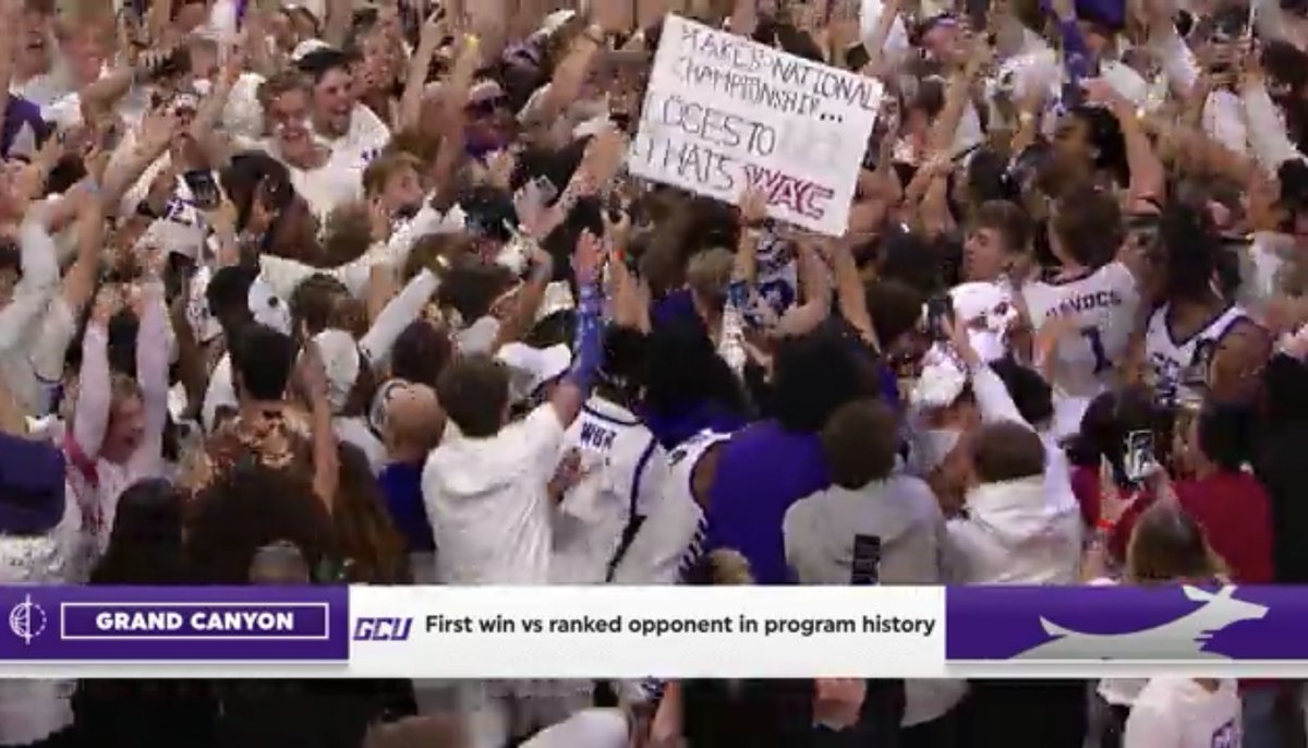 Grand Canyon just beat a Top 25 team for the first time in school history.

Gabe McGlothan with a double-double. Ray Harrison with 23 points.

This is one of the best mid-major teams in the country. You’ve been warned. Bryce Drew has dudes.