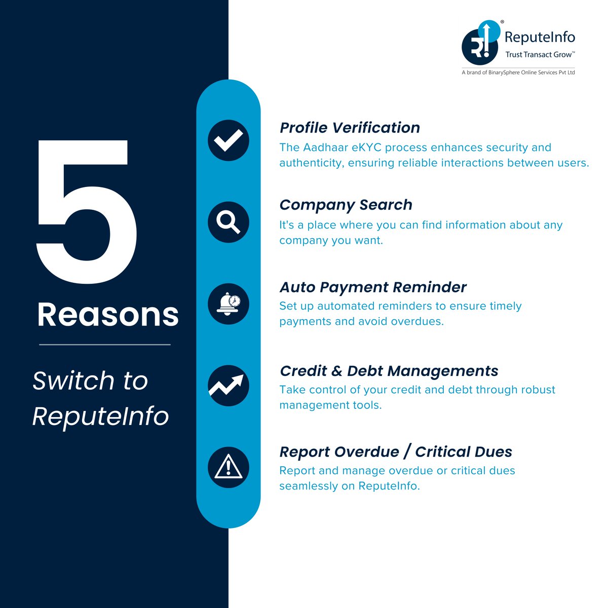 ReputeInfoApp's tweet image. Benefits of Using ReputeInfo
.
Download the App Now : play.google.com/store/apps/det…
.
Website : reputeinfo.com
.
#ReputeInfo #Binarysphere #MSME #B2B #business #b2bbusniess #creditanddebtmgt #b2bapp #cashflow #DelayedPayment #overdue #gst #paymnetfollowup #followup