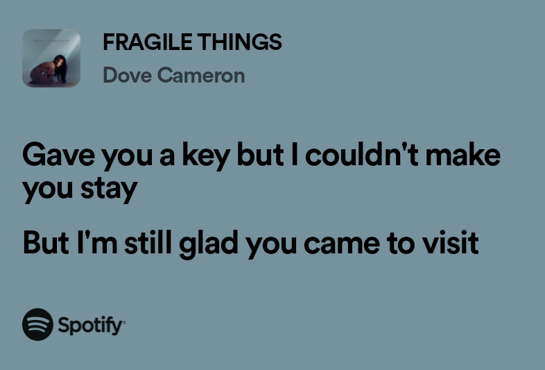 lacyjuno's tweet photo. these lyric parallels are so heartbreaking @dovecameron your pen game is insane https://t.co/dffZYQiSTz