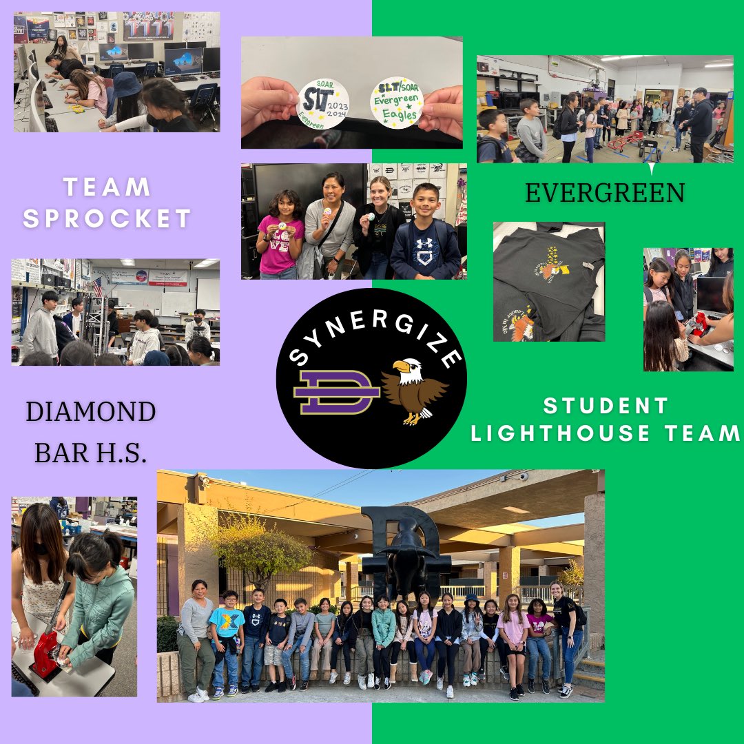 EvergreenWVUSD's tweet photo. Exciting collaboration alert! 🌟 Evergreen Student Lighthouse joins forces with DBHS Team Sprocket for a powerful partnership. Together, they're lighting the way and creating impactful synergies. Kudos to the teams! #Evergreat @WVUSD_Tweet @TheLeaderinMe @Gabe_Cardenas9 https://t.co/3gEjQJvsPg