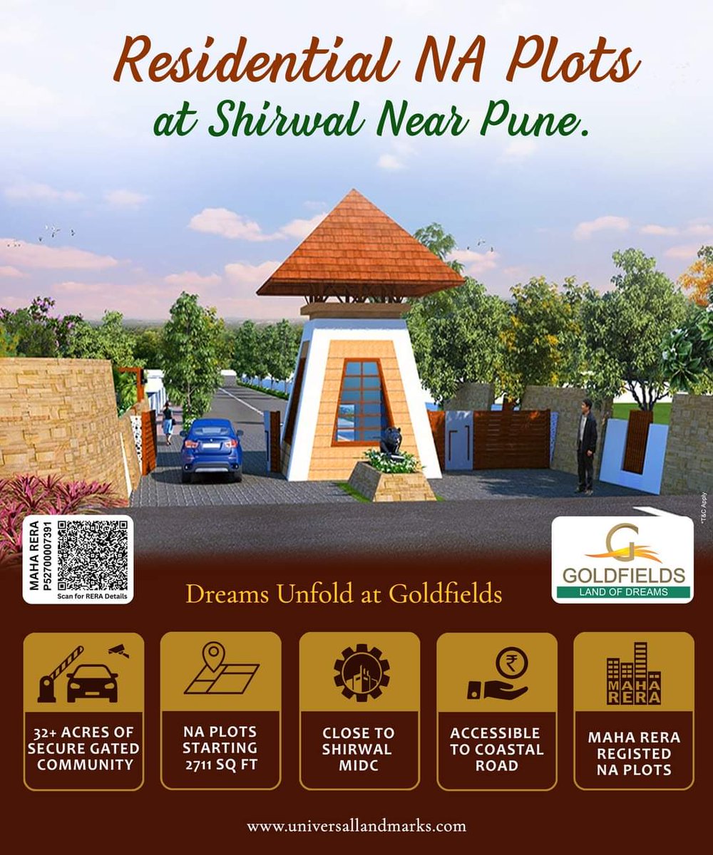 UnivLandmarks's tweet photo. Residential NA Plots @ Shirwal Nr. Pune.
For more details, visit our website https://t.co/WCjw3qTHfZ or contact our sales team for a site visit @ 8888771144 | 8888771155.

#Goldfields #Shirwal #PuneRealEstate #DreamHome #NAPlots #NatureLiving #InvestmentOpportunity #PlotsNearPune https://t.co/owGoXGEEMy