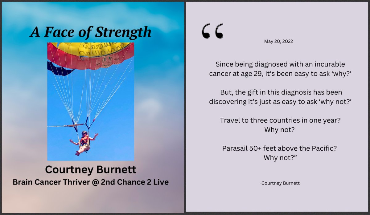2nd_Chance2Live's tweet photo. Happy belated B-Day @CourtneyB_MD! 🥂🥳

 #physician #blogger #author #braincancerthriver 
 #afaceofstrength #gograyinmay 
#braintumorsurvivor #braincancerawareness #braincanceradvocate #anaplasticastrocytoma #elephantlotusbraintumor #inspriationalquotes #BTSM #difficultgiftsbook https://t.co/wbmWKRjfnS