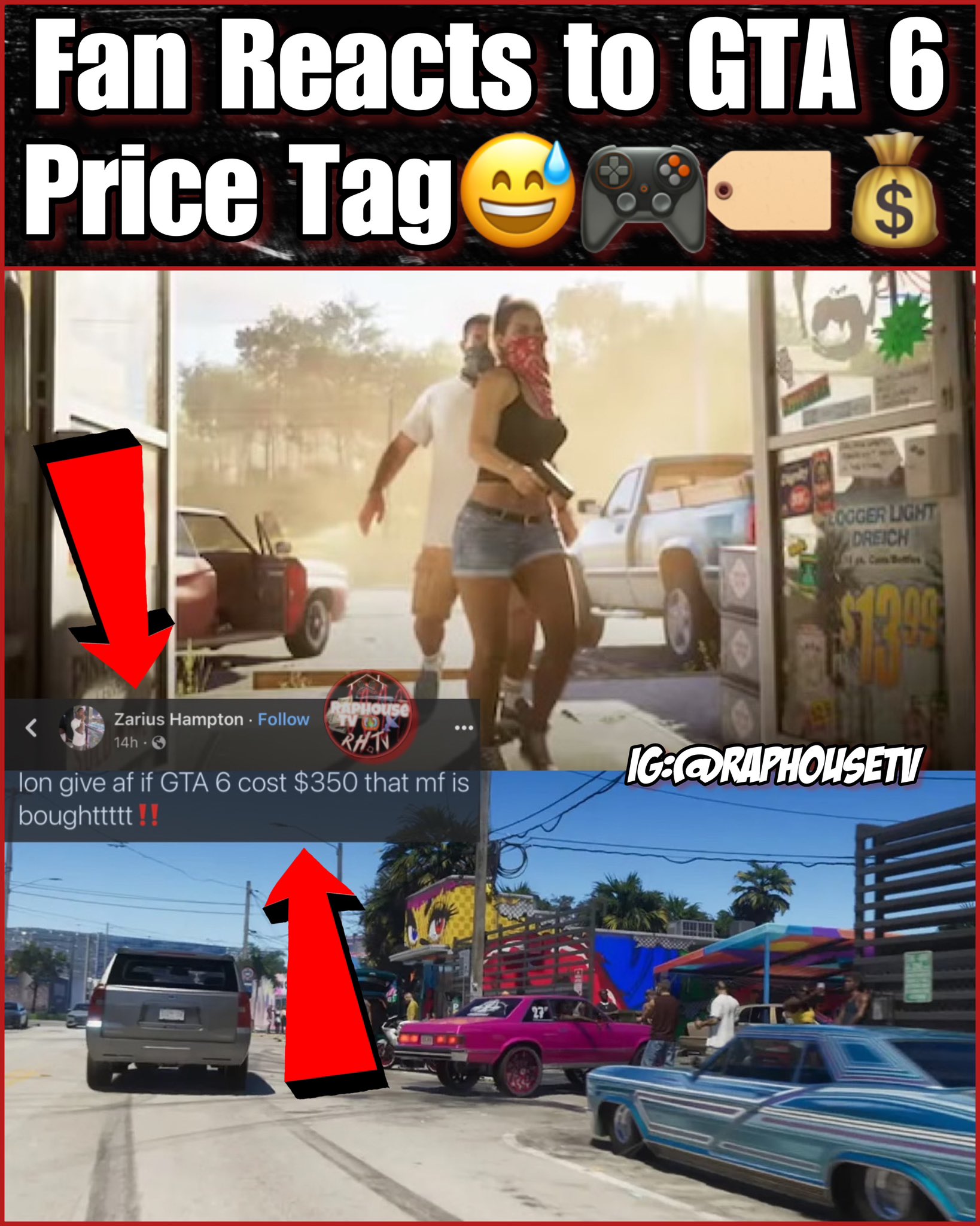 Raphouse TV (RHTV) on X: Fan Reacts to GTA 6 Price Tag 😅🎮🏷️💰   / X