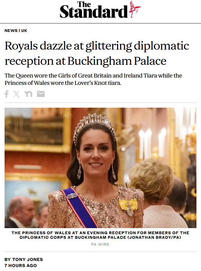 In other words, 'a bunch of unelected ruling class fulfilling their ceremonial duties by feasting on UK's taxpayers' money!'

Brutal!

#UK #Kateracist #PrinceHarry #MeganMarkle #AbolishTheMonarchy #TheStandard #News #explore #X #Buckinghampalace #BrokenBritian #Wales