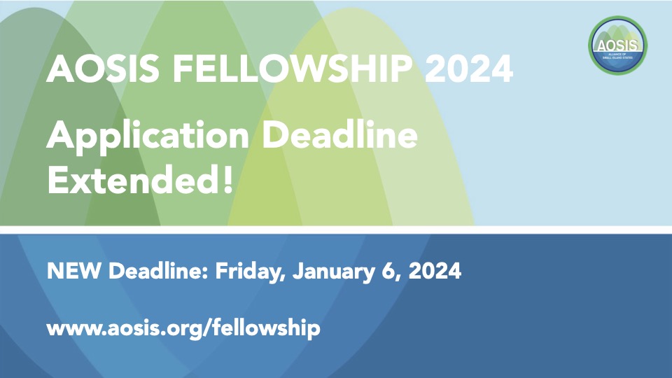 Do you want to apply for the AOSIS Fellowship? You have a little more time. EXTENDED DEADLINE for applications: Fri, Jan 6. Don't be late! More details: aosis.org/fellowship